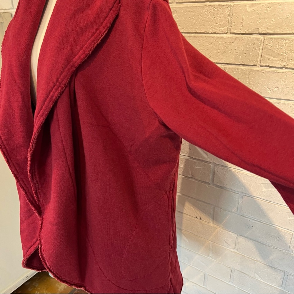 Bryn Walker Cocoon Waterfall Burgundy Red Oversized Cardigan L - Picture 5 of 13